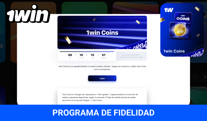 Programa de fidelidad 1win monedas para jugadores latinos