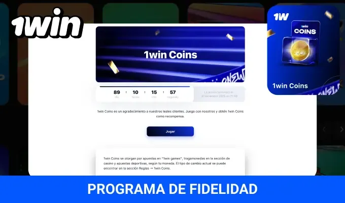 Programa de fidelidad 1win monedas para jugadores colombianos